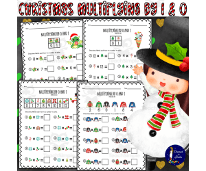 Christmas Multiplying by 1 and 0