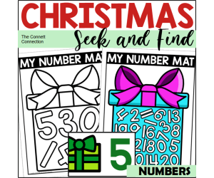 Christmas Number Seek and Find Mats with Presents