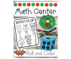 Christmas Roll and Color Game