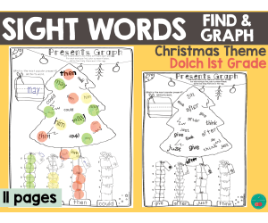 Christmas Sight Words 1st Grade