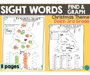 Christmas Sight Words 3rd Grade