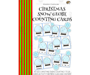 Christmas Snow Globe Counting Cards