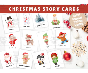 Christmas Story telling card for kids