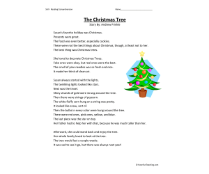 Christmas Tree Reading Comprehension Worksheet