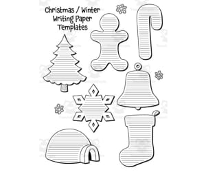 Christmas / Winter Writing Paper Templates Packet