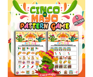 Cinco de Mayo Patterns Kindergarten - Preschool | Math Center