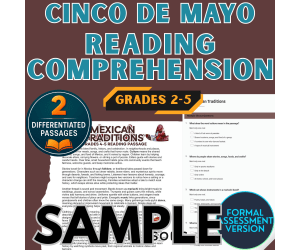 Cinco de Mayo Reading 1 Passage Sample Formal Assessments