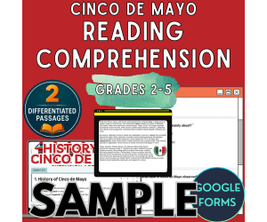 Cinco de Mayo Reading 1 Passage Sample Google Forms