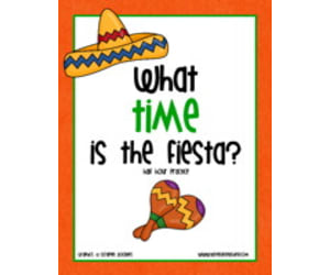Cinco de Mayo Telling Time To The Half Hour Clock Activity