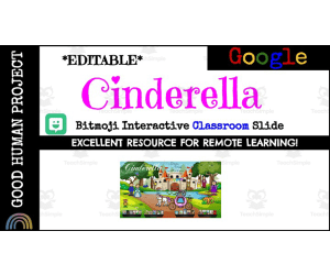 Cinderella Bitmoji Slide | Google Classroom Interactive Activity