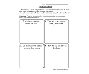 Circle & Draw Prepositions Worksheet