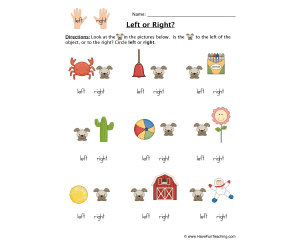 Circle Left or Right Worksheet