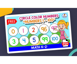 CIRCLE NUMBER COLORS - Numbers 1 to 100