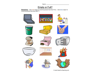 Circling Empty Full Examples Worksheet