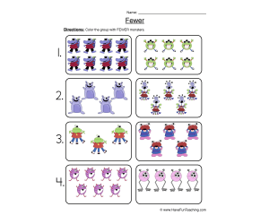 Circling Groups with Fewer Worksheet