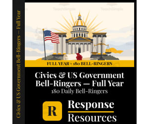 Civics & US Government Bell Ringers FULL YEAR - 180 Daily Warm-Ups