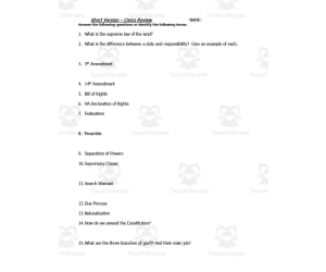 Civics Review Packet 2