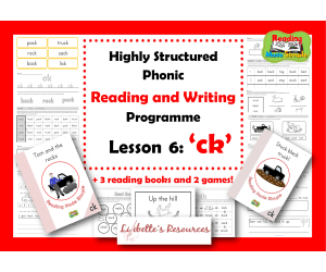 CK: 3 Decodable Reading Books and Supporting Activities; Lesson 6
