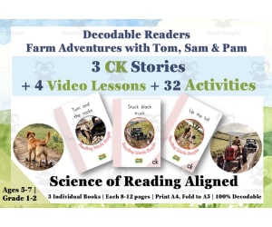 CK: 3 Decodable Reading Books, Supporting Activities + 4 Video Lessons