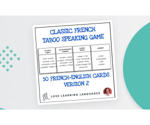 Classic French Taboo Speaking Game - Version 2 - Jeu de Tabou en Français
