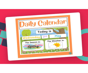 Classroom Calendar Display