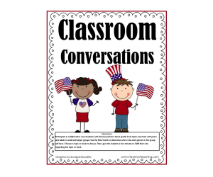 Classroom Conversations Activity
