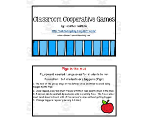 Classroom Cooperative Games