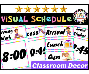 Classroom Daily Visual Schedule | Schedule CardsClassroom Decor