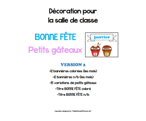 Classroom Decor: Birthday Month Cupcakes Blanks ( French Version)