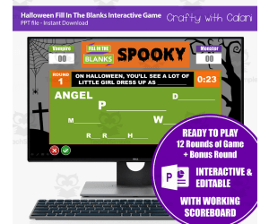 Classroom Game : Halloween Fill In The Blanks PowerPoint Game
