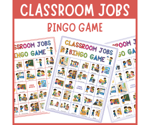 Classroom Jobs Responsibility Bingo bingo game back to school activity