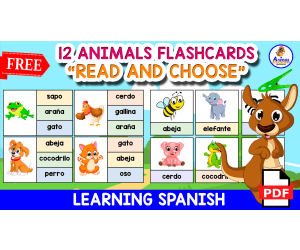 CLIP CARDS Animals | SPANISH VOCABULARY