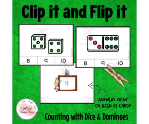 Clip It & Flip It  Counting to 12 with Dice and Dominoes