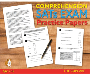 Close Reading Comprehension Practice Papers (The Cup Cake) 9-12 years
