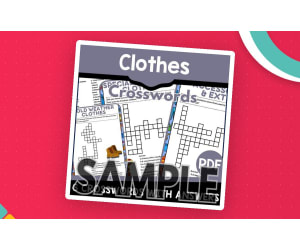 Clothes Crossword – 1-Page Free Sample