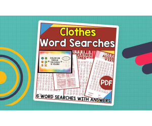 Clothes Word Searches (PDF)