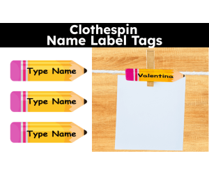 Clothespin Name Labels