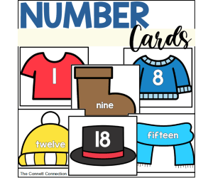 Clothing Number Cards