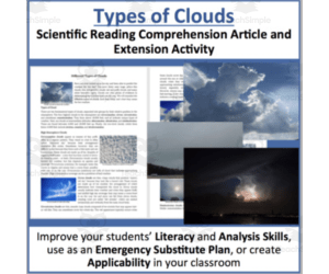 Cloud Types Reading Comprehension Article