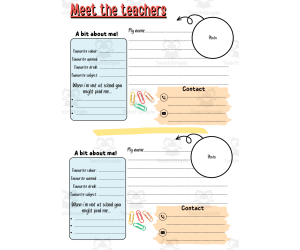 Co-teaching - Meet the Teacher Template / Back to School / First Day