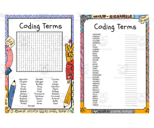 Coding Terms word search & scramble