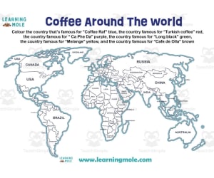 Coffee Around The World Activity