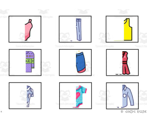 Cognitive Perceptual Boards | Clothes Pack 2