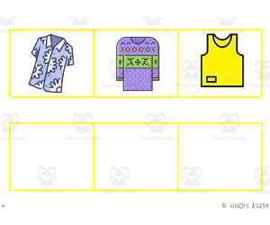 Cognitive Perceptual Boards | Clothes Pack 5