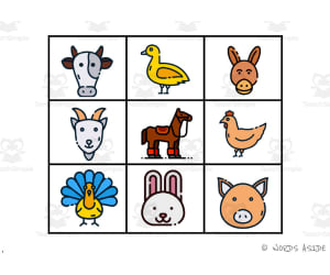 Cognitive Perceptual Boards | Farm Animals Pack 1