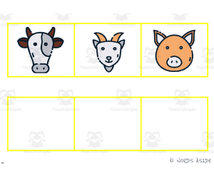 Cognitive Perceptual Boards | Farm Animals Pack 5