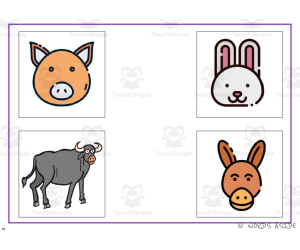 Cognitive Perceptual Boards | Farm Animals Pack 7