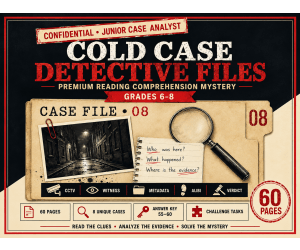 Cold Case Detective Files Reading Comprehension | Grades 6-8