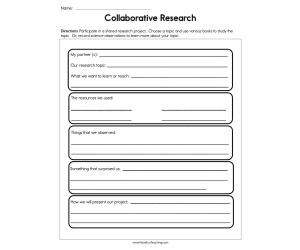 Collaborative Research Worksheet