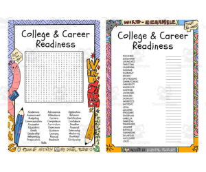 College & Career Readiness word search and word scramble